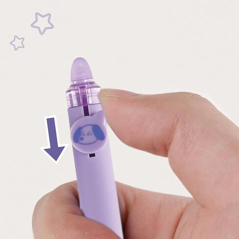 4 قطع من أقلام حبر جل قابلة للمسح، أقلام قابلة للسحب، أقلام وردية لطيفة، 0.5 ملم، قلم كتابة بالحبر الأسود، أقلام مكتبية، أقلام مدرسية للنساء والفتيات (حبر أسود وردي) in Kuwait