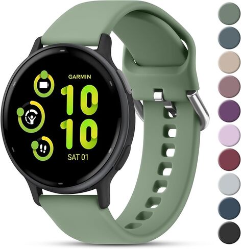 Meliya Bands Compatible with Garmin Vivoactive 5/Vivoactive 3/Venu 2 Plus/Venu Sq/Venu Watch Bands Women Men, Soft Silicone Sport Replacement Strap for Garmin Vivomove Sport, Forerunner 645/245 in Kuwait