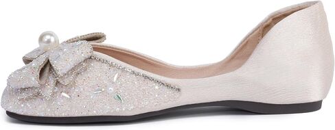 Women's Pointed Rhinestone Flat Shoes Glitter Flowers Wedding Comfortable Dress Shoes in Saudi Arabia