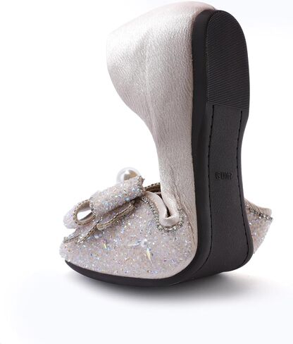 Women's Pointed Rhinestone Flat Shoes Glitter Flowers Wedding Comfortable Dress Shoes in Saudi Arabia