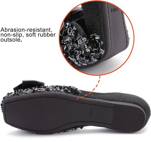 Women's Pointed Rhinestone Flat Shoes Glitter Flowers Wedding Comfortable Dress Shoes in Saudi Arabia