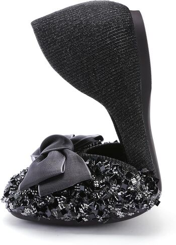 Women's Pointed Rhinestone Flat Shoes Glitter Flowers Wedding Comfortable Dress Shoes in Saudi Arabia