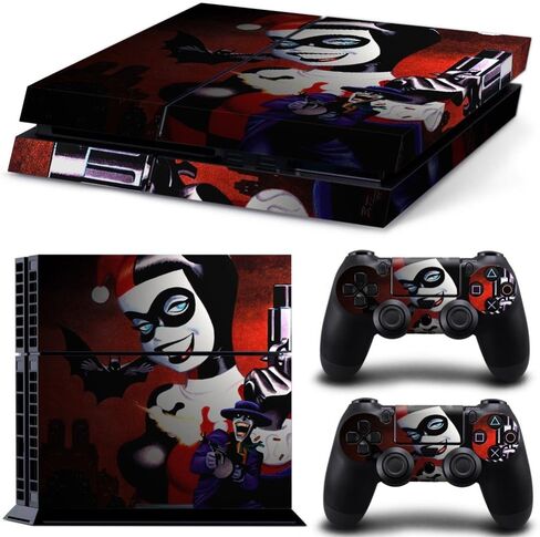 CAN Ps4 Console Designer Protective Vinyl Skin Decal Cover for Sony Playstation 4 & Remote Dualshock 4 Wireless Controller Stickers - Harley Quinn Catoon in Saudi Arabia