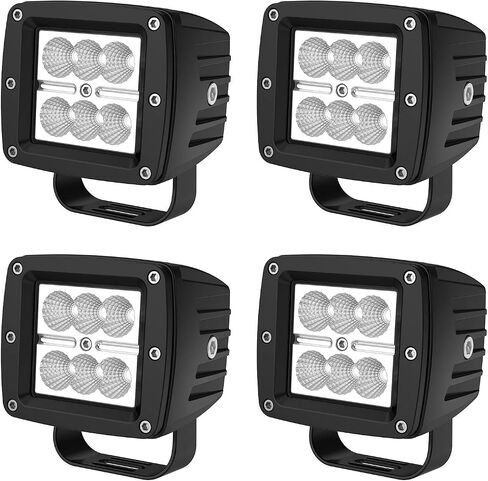 AUTOSAVER88 4PACK LED Pods 4" 32W, 3200LM Flood Off Road Fog Work Lights Super Bright Waterproof for Motorcycle Trucks ATV Boats in Saudi Arabia