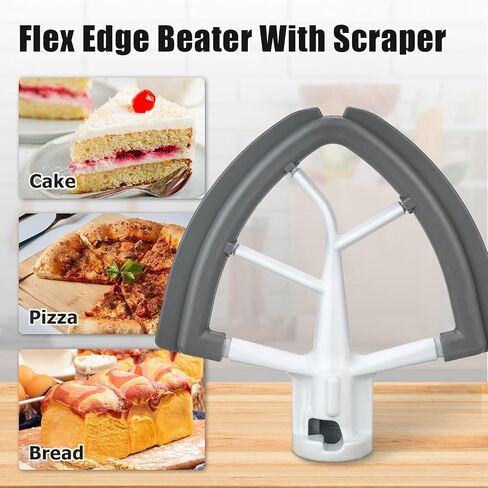 إمالة الرأس المرن حافة الخافق ل كيتشن إيد 4.5-5 كوارت وعاء حامل خلاط ملحق شقة الخافق مجداف خلاط ملحق مع مكشطة حواف السيليكون in Kuwait