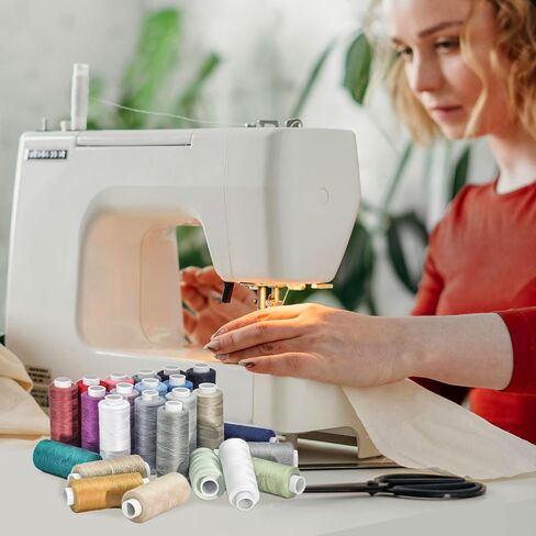 Sewing Thread-24 Spools of Polyester Thread for Hand & Machine Sewing, Emergency and Travel, DIY and Home, Sewing Thread Kit for Beginners, 24 Colors 328 Yards per Polyester Thread Spools in Saudi Arabia