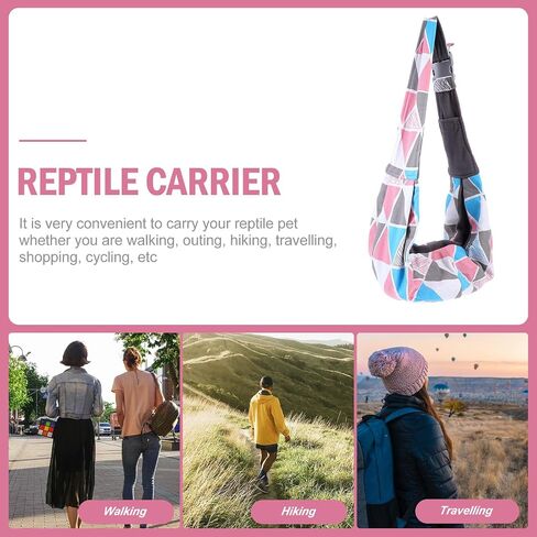 Ipetboom Small Pet Backpack Sling Carrier - Pet Carrier Pouch Leopard Gecko Carrier - Hands Free Reversible Pet Papoose Bag - Dog Backpack Lizard Travel Purse Backpack Reptile Pet Carrying Pouch in Saudi Arabia