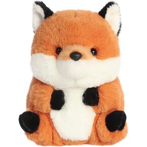 Aurora® Round Rolly Pet™ Finley Fox™ Stuffed Animal - Adorable Companions - On-The-Go Fun - Orange 5 Inches