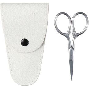 Small Precision Detail Scissors,3.6 inch Sewing Embroidery Scissors with Pu Leather Sheath Cover, Stainless Steel Small Scissors for Craft,Sewing, Artwork