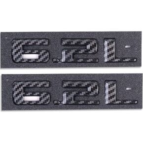 MMUNNA 2Pcs 6.2L Emblems 3D Hood Body Style Badge Logo Sticker Decal Replacement for 2019-2022 Silverado 1500 2500HD (Carbon)