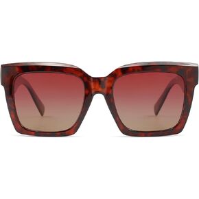 SOJOS Trendy Square Polarized Sunglasses for Womens Mens,Retro Shades Designer Inspired UV400 Sun Glasses SJ2306