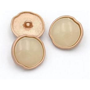 5 Pcs Colored Metal Button Big Buttons for Clothing Coat Dress Sewing Accessories(Beige,20mm)