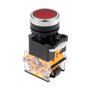 uxcell 22mm Latching Push Button Switch Red Round Button DPST 1 NO 1 NC