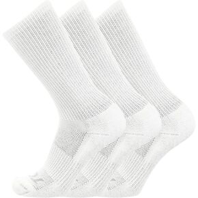 TCK 3 Pair Work & Athletic Crew Socks (White, Large) in Kuwait