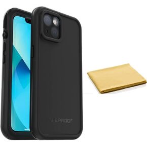 LifeProof FRĒ Series Waterproof Case with Magsafe for iPhone 13 (Only) - with Cleaning Cloth - Non-Retail Packaging - Black 27-55077-20-WC