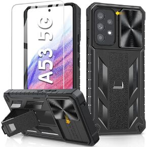 SOiOS for Samsung Galaxy A53 5G Case: Military Grade Drop Proof Protection Cover with Kickstand | Matte Textured Rugged Shockproof TPU | Protective Cell Phone Case for Galaxy A53 5G Phone