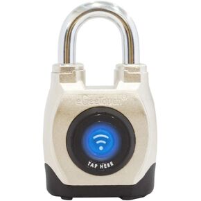eGeeTouch 4th GEN. Outdoor Smart Padlock, Weatherproof, Rugged Design for Commercial use, Bluetooth + NFC (1 Pack)