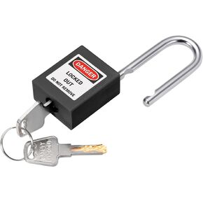 عبوتان من قفل Tagout - قفل أمان داخلي وخارجي، قفل مختلف وفولاذ، يوضع على أقفال الكهرباء/الهيدروليكية/الهوائية (38 مم، أصفر) in Kuwait