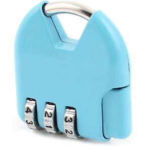 MroMax 3 Digit Combinations Padlock The Safe Cipher Lock Mini Zinc Alloy Resettable Code Lock, Pink Locks (1 Pack)