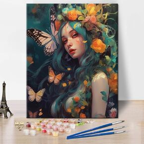 Rebotipy Paint by Numbers Human Eye Canvas Paint by Number for Adults Colorful Painting Paint by Number Kids Paint by Number Kits on Canvas Paint by Numbers for Beginner 16x20 in