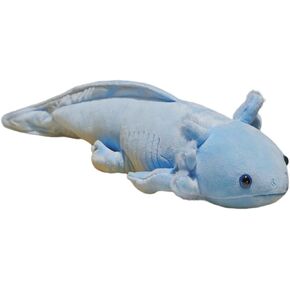 Nohito 19.6in Simulation Axolotl Plush Toy Kawaii Soft Stuffed Animal Pink Axolotl Plushie Pillow Doll (Black)