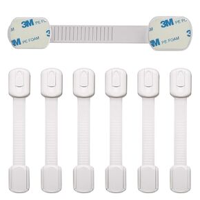 Cabinet Locks Baby Proofing| Child Proof Cabinet Locks| Baby Proofing Cabinets| Door Locks for Kids Safety| Fridge Lock Cabinet Lock| Drawer Locks Baby Proofing (Black, 6 Pack)