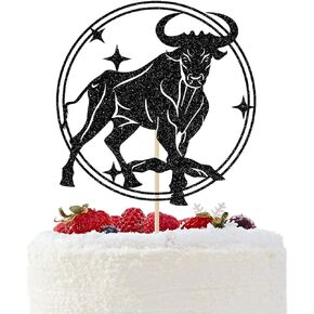 Gemini Cake Topper, Gemini Birthday Cake Decor, Gemini Season Decorations, Zodiac Party Decor, Horoscope Birthday Party Decorations (Black Glitter)