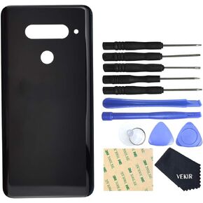 Glass Back Battery Case Replacement with Pre-Cut Adehesive for LG V40 ThinQ V405QA7 V405UA V405TAB V405UA0 New Aurora Blac