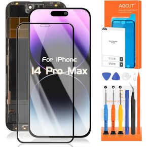 OLED for iPhone 14 Pro Max Screen Replacement for iPhone 14 Pro Max LCD Display A2894 A2651 A2893 A2895 LCD Digitizer Touch Screen Assembly Repair Part with Protective Film+Tools