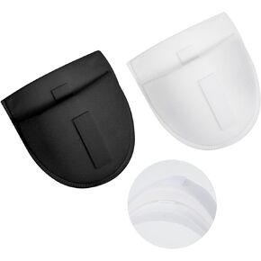 2 Pairs Shoulder Pads for Women Set-in Shoulder Pads 1.5cm Breathable Sponge Pads for Suit Shirt Dress Blazer Clothes Shoulder Enhancer with Hook and Loop Tape for Men Women
