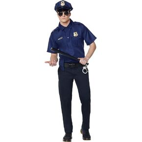 Spirit Halloween Adult Cop Costume Kit | Police Officer Cosplay | Cop Roleplay | Easy Halloween Costume | Couple Costume