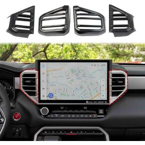 Carbon Fiber Dashboard Side Air Vent AC Outlet Cover Trim Accessories for Toyota Tundra 2022+ Sequoia 2023+