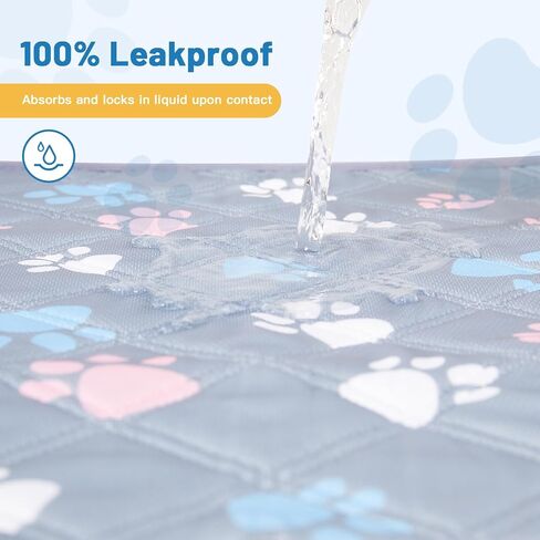 وسادات تبول للكلاب قابلة للغسل مقاس 45.72 سم × 60.96 سم، عبوتان، وسادات جرو قابلة لإعادة الاستخدام، سجادة مقاومة للماء وغير قابلة للانزلاق، وسادات تبول للحيوانات الأليفة للكلاب، بساط تدريب ماص ومضاد للتسرب للحيوانات الأليفة، قفص، روضة أطفال، سرير، أريكة in Saudi Arabia