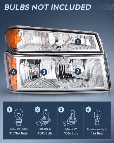 Nilight Headlights Assembly for 2004-2012 Chevy Colorado,GMC Canyon 2004 2005 2006 2007 2008 2009 2010 2011 2012, Headlamp Black Housing, 2 Years Warranty in Saudi Arabia