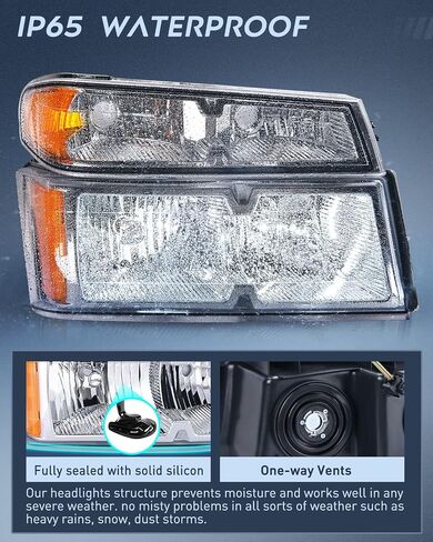 Nilight Headlights Assembly for 2004-2012 Chevy Colorado,GMC Canyon 2004 2005 2006 2007 2008 2009 2010 2011 2012, Headlamp Black Housing, 2 Years Warranty in Saudi Arabia