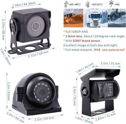 JOINLGO 4 Channel WiFi GPS 4G LTE Cellular 1080P Vehicle Bus CCTV DVR Video Recorder Kit Remote View on APP/Web 4 Side Front Rear View IP68 Backup Cameras for Truck RV Bus Van Fleet in Saudi Arabia