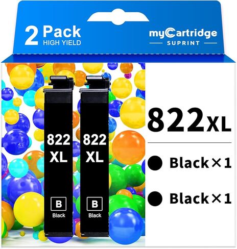 استبدال خرطوشة الحبر السوداء المعاد تصنيعها 822XL لخراطيش الحبر Epson 822XL Workforce Pro WF-4820 خراطيش الحبر WF-3820 WF-3823 WF-4820 WF-4830 WF-4833 الطابعة 822 in Kuwait