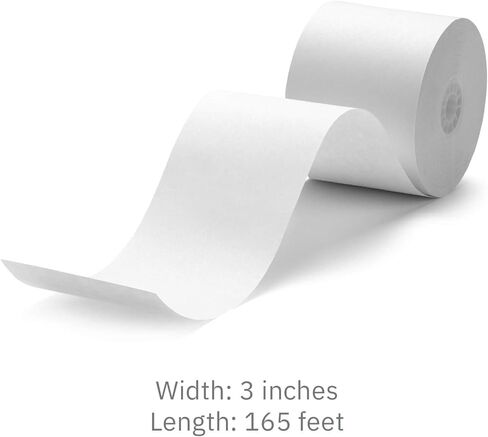 ورق لف إيصالات Clover White Bond لطابعة Star SP700 - 3 بوصة × 165 بوصة (20 لفة) in Kuwait