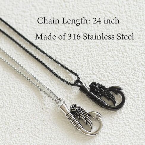 Hook Cremation Necklace for Ashes Urn Necklaces for ashes Cremation Jewelry for Ashes Fishing Necklace Urns Necklace for Ash Necklace Memory Keepsake-Forever Remembered Forever Missed in Saudi Arabia