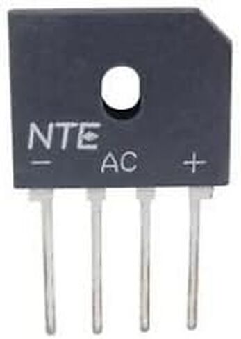 NTE Electronics NTE5301 مقوم جسر السيليكون، موجة كاملة، مرحلة واحدة، 8 أمبير متوسط ​​تيار الخرج المصحح، 600 فولت ذروة الجهد العكسي المتكرر in Kuwait