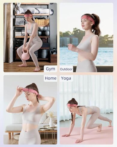 عصابات رأس غير قابلة للانزلاق، عصابات رأس مرنة، عصابة رأس رياضية للتمارين الرياضية للنساء والفتيات، لممارسة رياضة اليوجا والجري في صالة الألعاب الرياضية in Kuwait