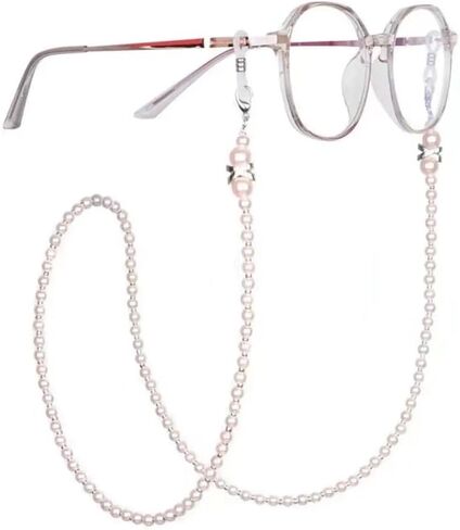4 Pcs Beaded Glasses Chain,Eyeglass Chain for Women Sunglasses Neck Cord Holder Plastic Bead Eyeglass Lanyard in Saudi Arabia