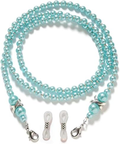 4 Pcs Beaded Glasses Chain,Eyeglass Chain for Women Sunglasses Neck Cord Holder Plastic Bead Eyeglass Lanyard in Saudi Arabia