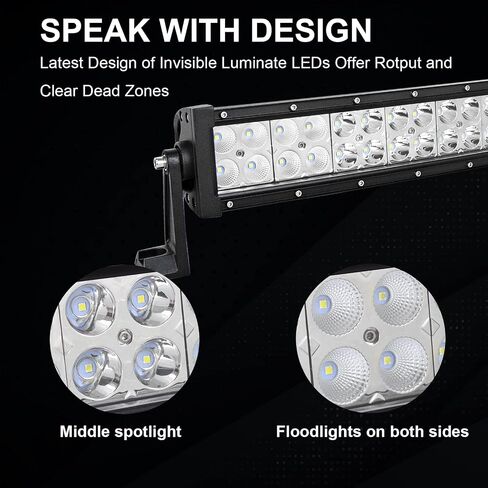 Willpower 50 52 inch 288W Curved Spot Flood Combo LED Work Light Bar with Wiring Harness Kit for Truck Car ATV SUV 4X4 Jeep Truck Driving Lamp in Saudi Arabia