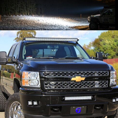 Willpower 50 52 inch 288W Curved Spot Flood Combo LED Work Light Bar with Wiring Harness Kit for Truck Car ATV SUV 4X4 Jeep Truck Driving Lamp in Saudi Arabia