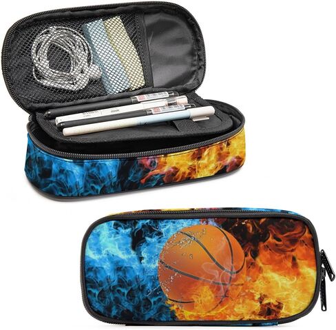 حافظة أقلام مطبوعة لكرة القدم، حقيبة أقلام رصاص ذات سعة كبيرة، حقيبة أقلام رصاص مع حجرة بسحاب، حقيبة قرطاسية متعددة الوظائف للأولاد لطلاب العودة إلى المدرسة in Kuwait