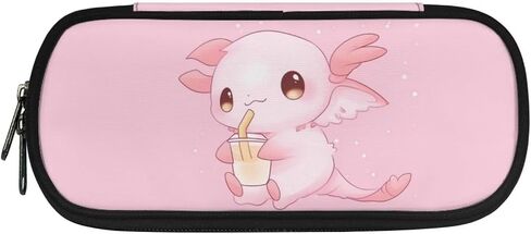 Axolotl Pencil Pouch for Kids Pink Pencil Case with Big Capacity Pencil Box for Girls High Capacity Bag Pouch Holder Zipper Pencil Bag in Saudi Arabia