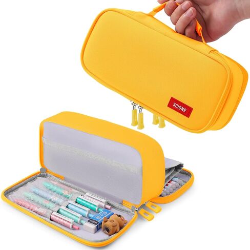 SCIONE Pencil Case for GirlsBoys,Large Pencil Pouch School Supplies for Kids with Dry-erase Board,Big Capacity Zipper Cute Pen Box Bag Organizer,BacktoSchool Gifts for StudentTeens Women CollegeOffice in Saudi Arabia