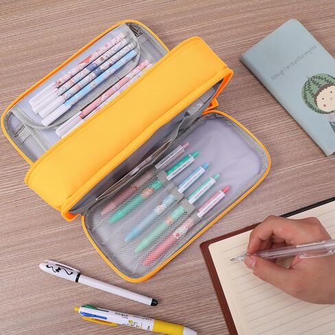 SCIONE Pencil Case for GirlsBoys,Large Pencil Pouch School Supplies for Kids with Dry-erase Board,Big Capacity Zipper Cute Pen Box Bag Organizer,BacktoSchool Gifts for StudentTeens Women CollegeOffice in Saudi Arabia