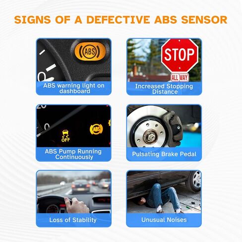 مستشعر سرعة العجلات الخلفية اليمنى ABS مناسب لـ 2013 2014 2015 2016 2017 2018 Subaru Forester، 2016-2017 Subaru Crosstrek، 2013-2015 Subaru XV Crosstrek، ALS2525، قطعة واحدة، جانب الركاب in Kuwait